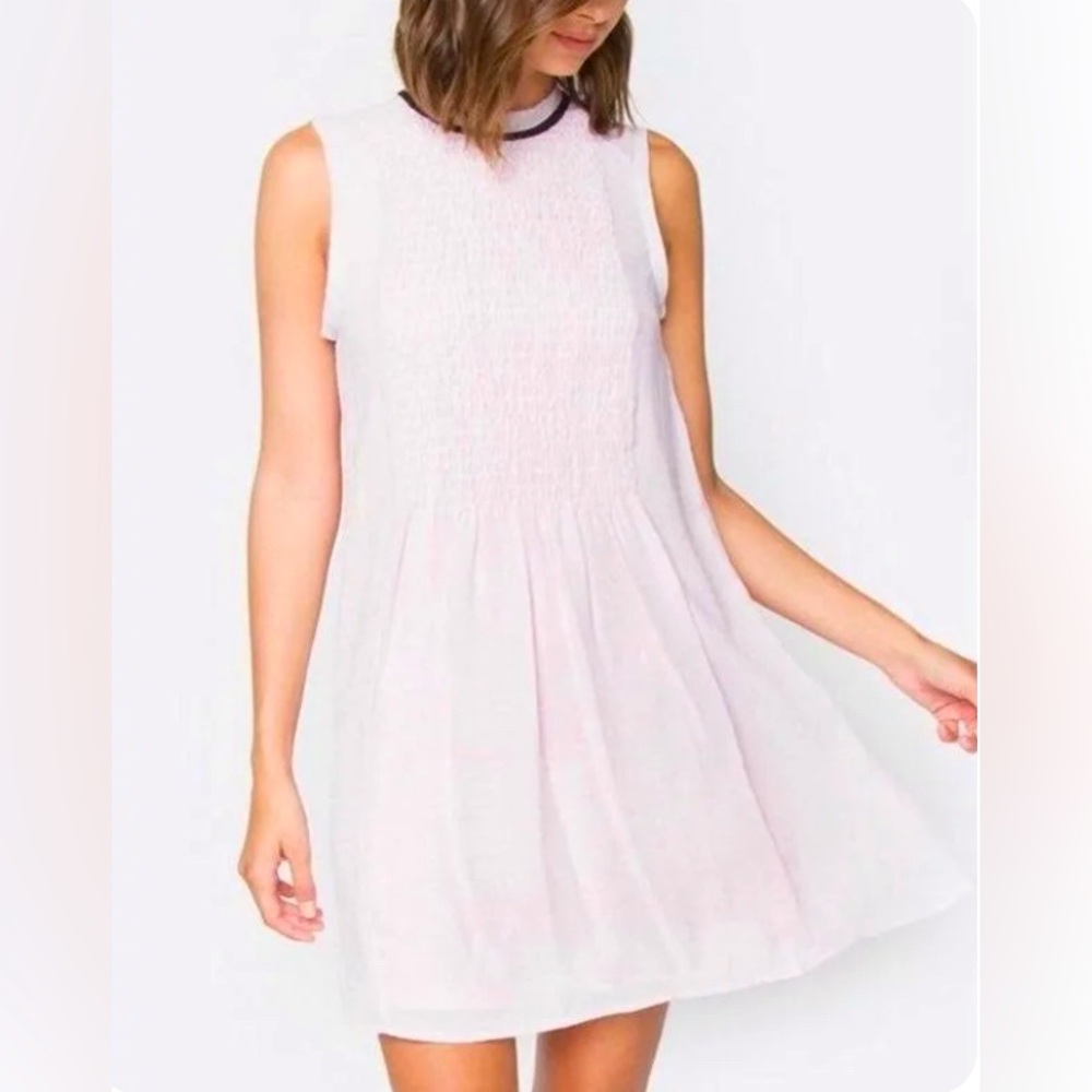 SUGAR LIPS Tea Party Pink Smocked Dress  NWT